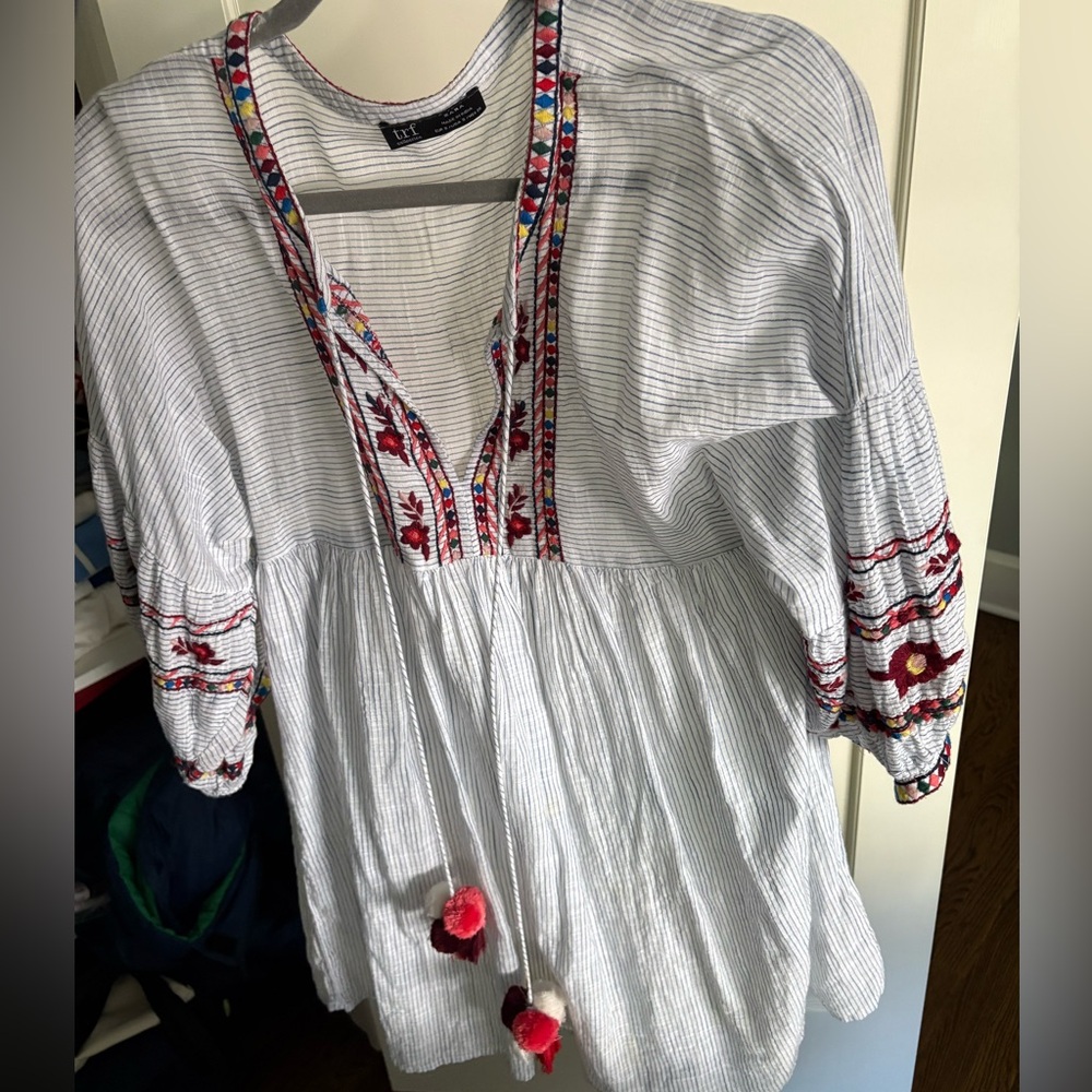 Zara blue coverup!